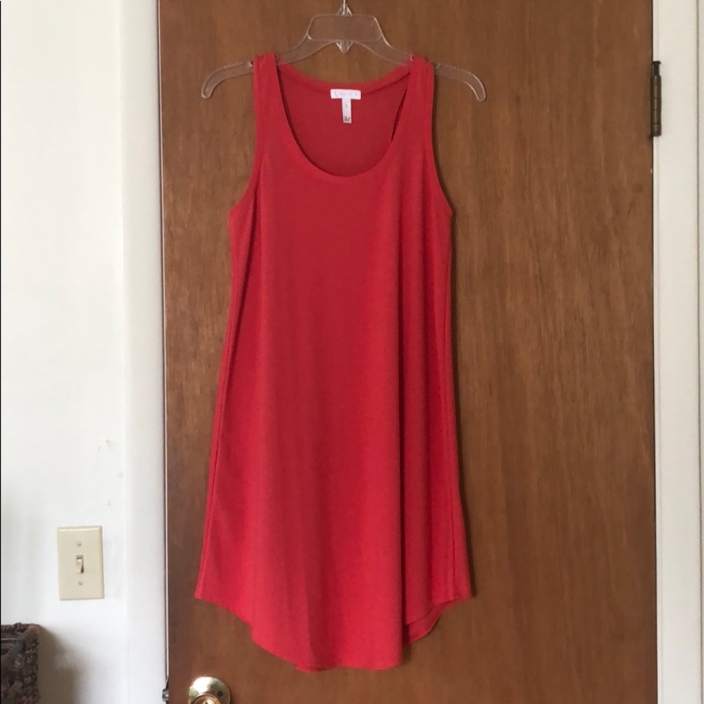 Leith Coral Racerback Tank Dress